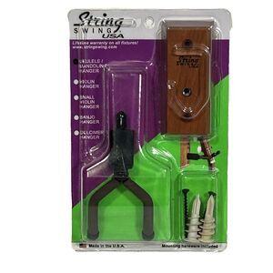 New Ukulele Mandolin Hanger String Swing USA Wall Installation NIP